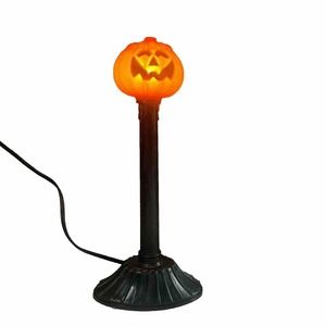 Halloween Jack o Lantern Blow mold LAMP Light 11 Inch Pumpkin 1989 Plastic Atico